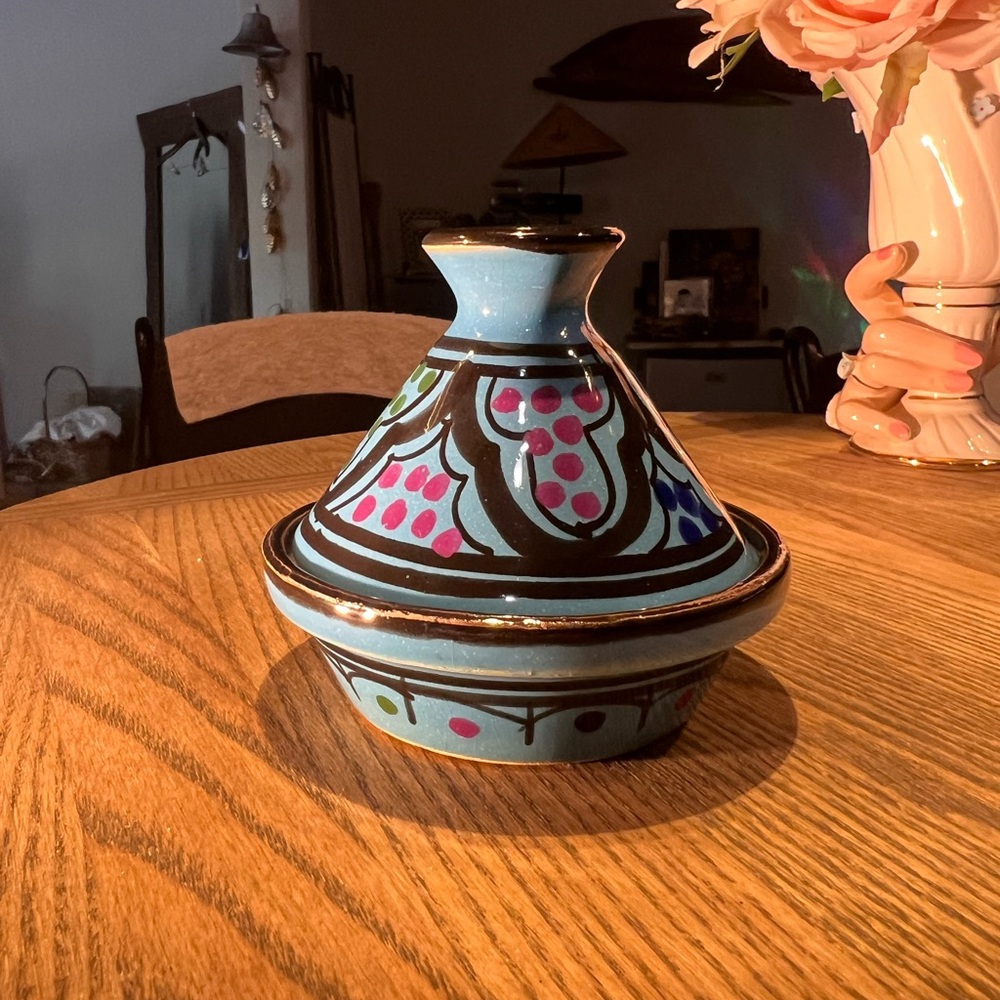 Blue and Pink Moroccan Style Mini tagine Serveware